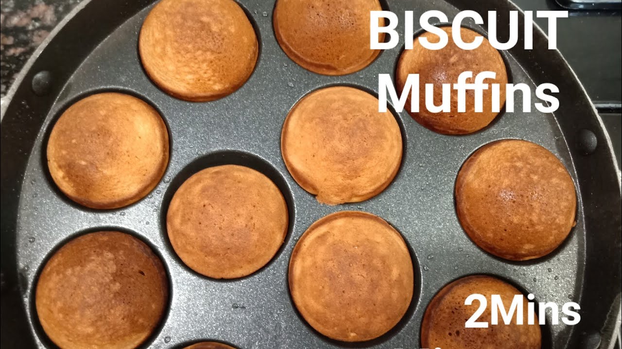 BISCUIT Muffins 2 mins Appam pan Cup cakes in 2 mins Easy