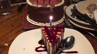 Alison’s early birthday 🎂 at Outback Steakhouse Parsippany NJ with Both Cakes 3/17/2018
