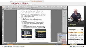 "The Importance of Quality" | Adobe Photoshop CS6 with Educator.com