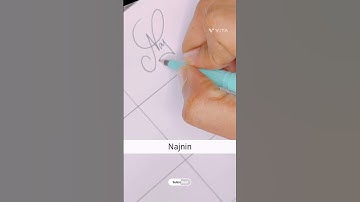 Subscriber’s signature |Najnin #signaturedesigns #signature #viral #trending #art #cursive #drawing