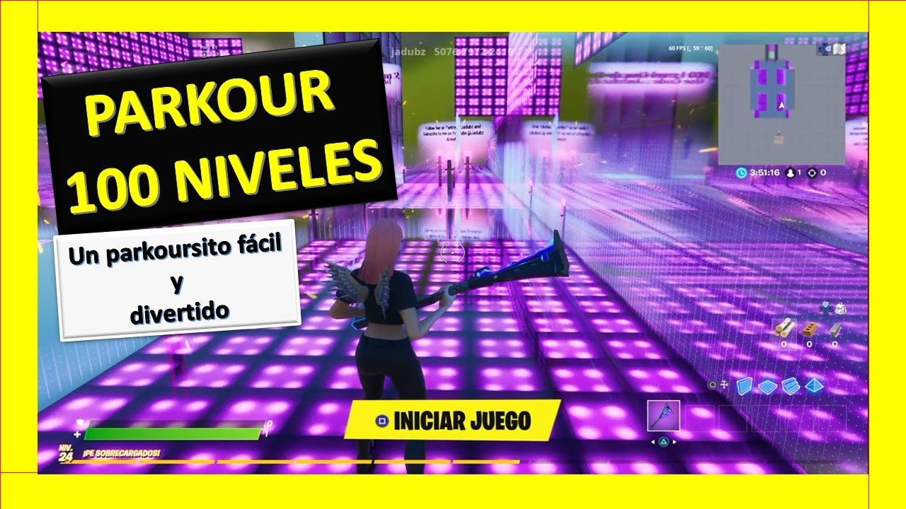 Parkour Fortnite 100 Niveles Código Facil