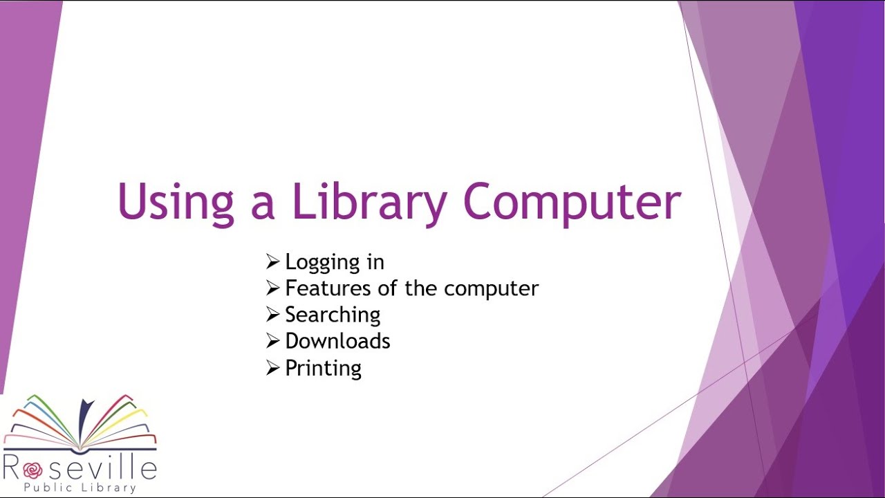 Using a Library Computer - YouTube