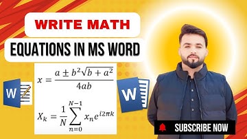 Write Math Equations in MS Word | Make Math Question Paper in MS Word | Write Fractions in Word