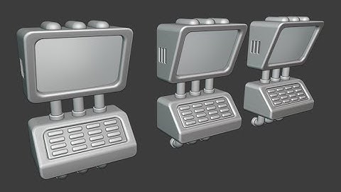 BLENDER 2.8: Modeling a SciFi Wall-Mounted Computer Console for Subway Scene: Part 2