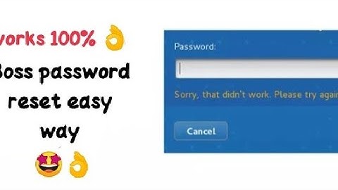 Forgetting password in boss linux|reset password|easy way|boss linux