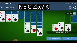 K,8,Q,2,5,7,k Solitaire Trick Tutorial 1XBET Solitaire Game RS 500 Be motivation CS:GO Solitaire screenshot 3