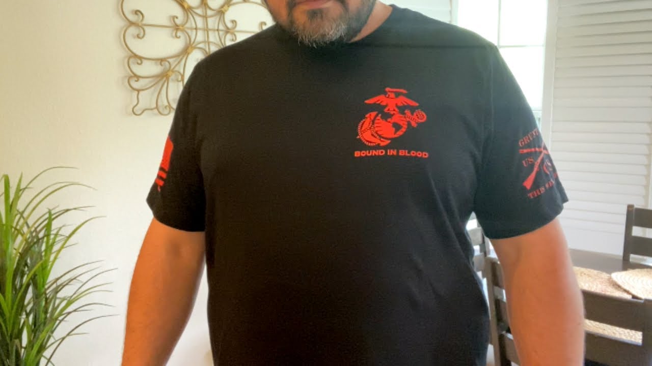 Grunt Style USMC Bound in Blood Men's T-Shirt