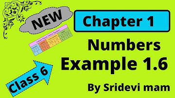 6th maths Term 1 Chapter 1(Numbers)example 1.6TN samacheer class 6 by sridevi mam explained in Tamil