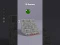 0% vs 50% Pressure Sphere x Stairs Soft Body Simulation #shortvideo #animation #softbody