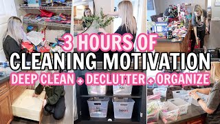 EXTREME DEEP CLEAN, DECLUTTER &amp; ORGANIZE | CLEANING MOTIVATION MARATHON | 3 HOUR CLEAN WITH ME 2024