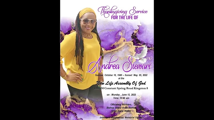 THANKSGIVING SERVICE FOR THE LIFE OF ANDREA STEWART