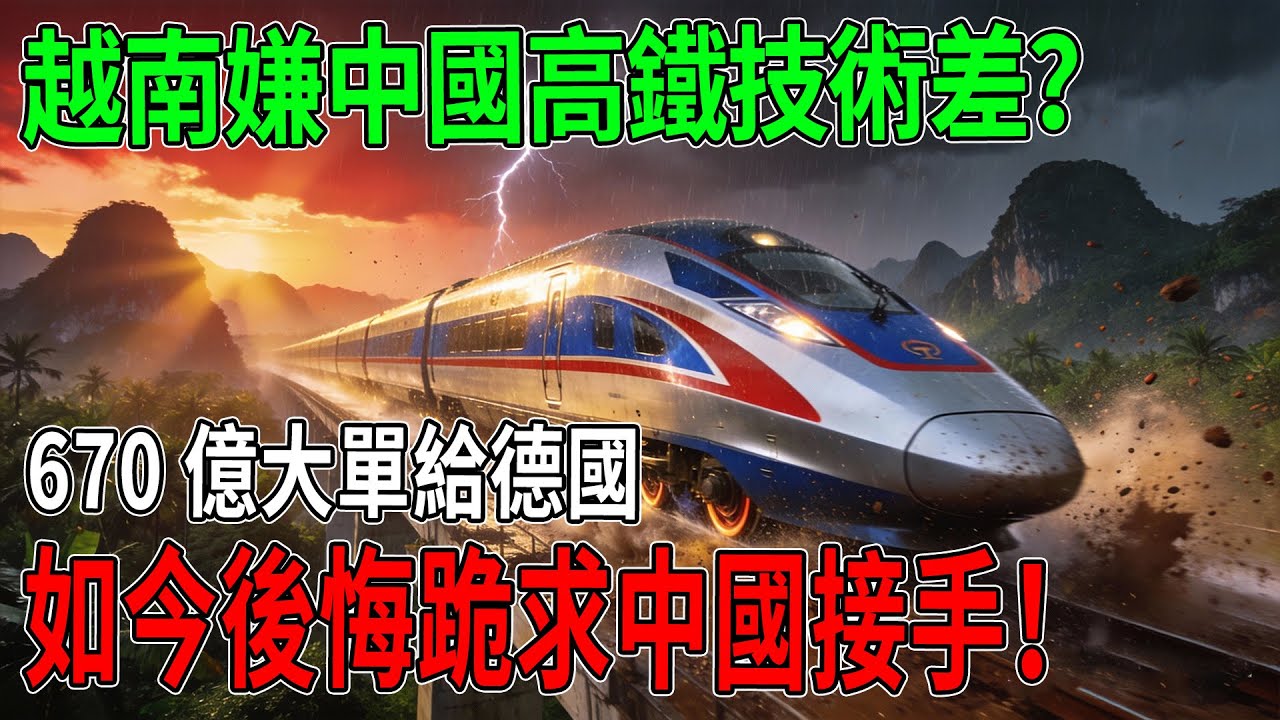 越南嫌中國高鐵技術差？670億白送德國被坑慘，現在哭著求中國回來修！ 