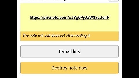 How To Create a Self Destructive Message
