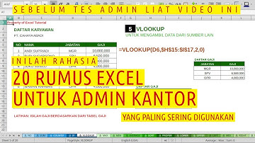 Rumus Excel Untuk Admin Kantor Paling Sering Dipakai