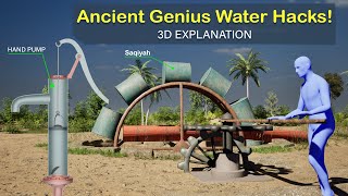 Ancient Water Collection Methods | 3D Explained: Hand Pump, Persian Wheel & Shadoof