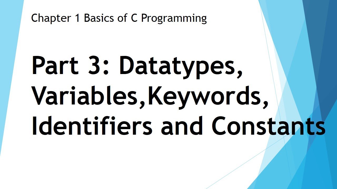 Part 3.1 Rules for Variables, What are Keywords,Identifiers? - YouTube
