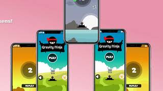 Gravity Ninja : Mobile app game trailer screenshot 3