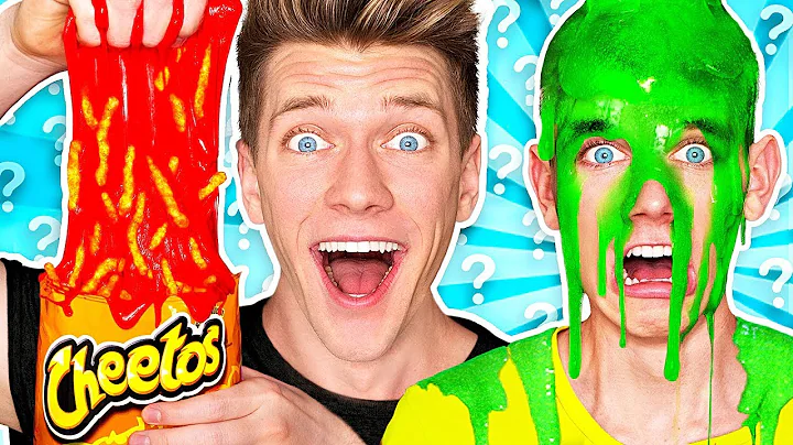 Mystery Wheel of Slime Challenge! *HOT CHEETOS SLI...