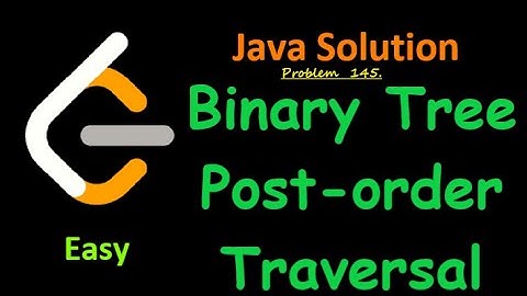 Leetcode 145 Binary Tree PostOrder Traversal. Easy Java Solution.
