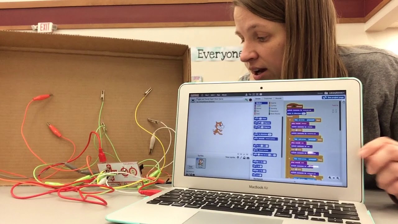 Makey Makey and Scratch Interactive Word Wall for Elementary Students
