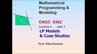 Lecture 2-LP Models & Case Studies