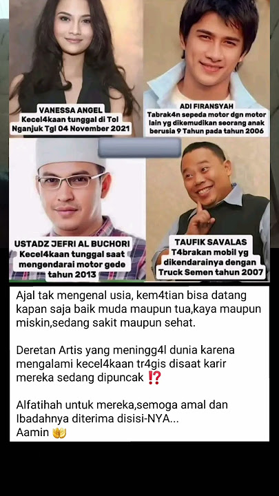 artis yang mening4l karena kecela4an #viralvideo #trending