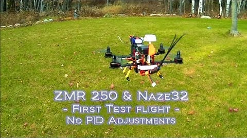Mini Quadcopter First Test Flight without PID tuning on ZMR250 Naze32 Mini Quad
