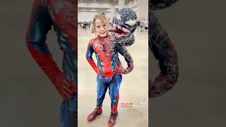 😱 This Kid’s Venom Cosplay Cooking! #marvel #spiderman