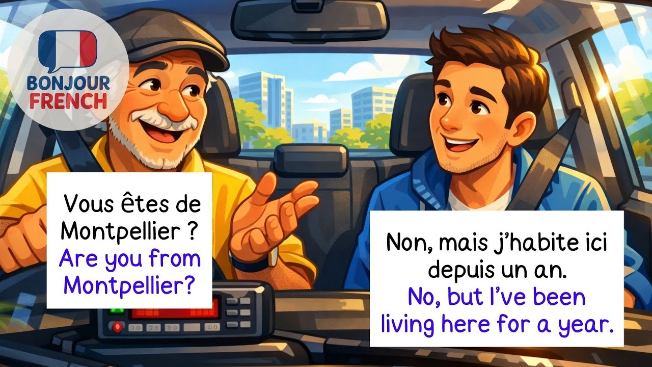 Practice French with Real-Life Dialogue: Taxi Conversation