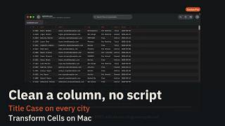 How to Transform a CSV Column Without Writing a Script on Mac