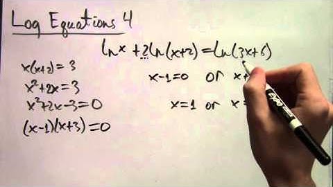 Logarithmic Equations 4