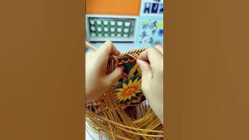 How to craft hand basket with rattan #diy #rattan #handmade