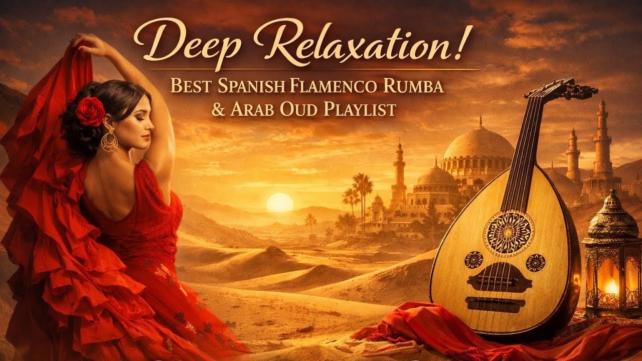 Best Spanish Flamenco Rumba & Arab Oud Playlist 🎶Relaxing Beautiful Desert reverb