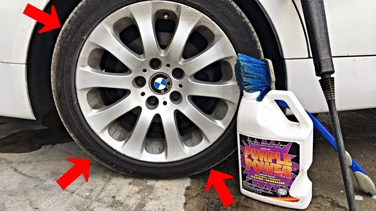 HOW TO CLEAN CAR WHEELS FOR CHEAP with Purple Power YouTube