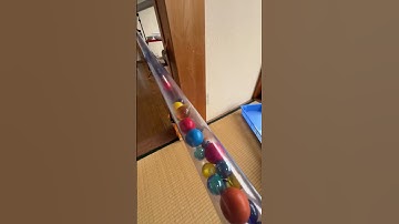 Marble Run (Course with long transparent pipes, twisting wood and gutter sounds) #5 #ASMR