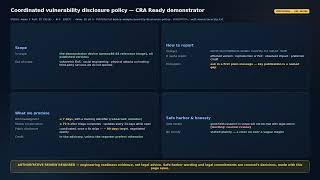The Contact Attackers Can Find: security.txt and Coordinated Disclosure | CRA 07