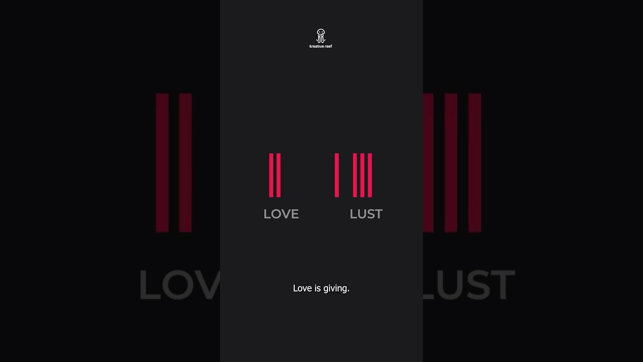 The difference between love and lust