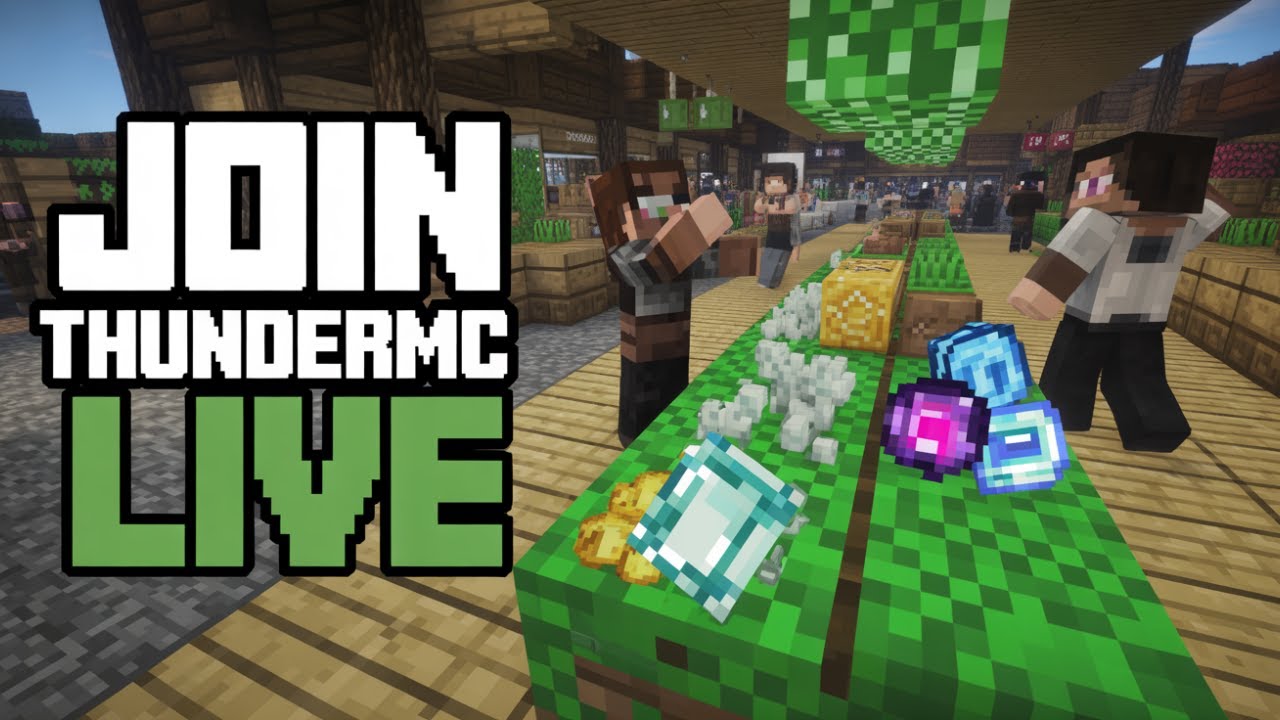 🔴ThuderMC Public Server LIVE 24/7 | Minecraft Java & Bedrock | Anyone ...