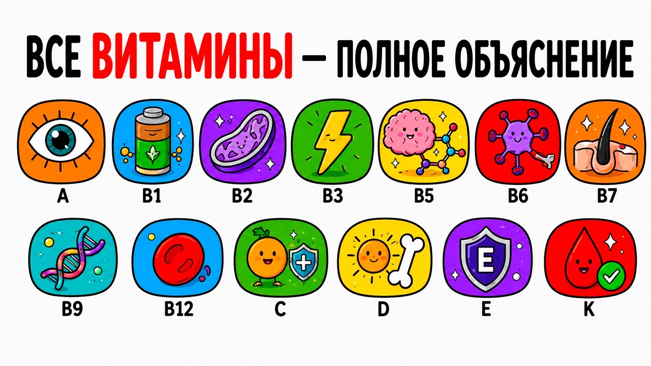 Каждый витамин и его роль в организме | История для сна