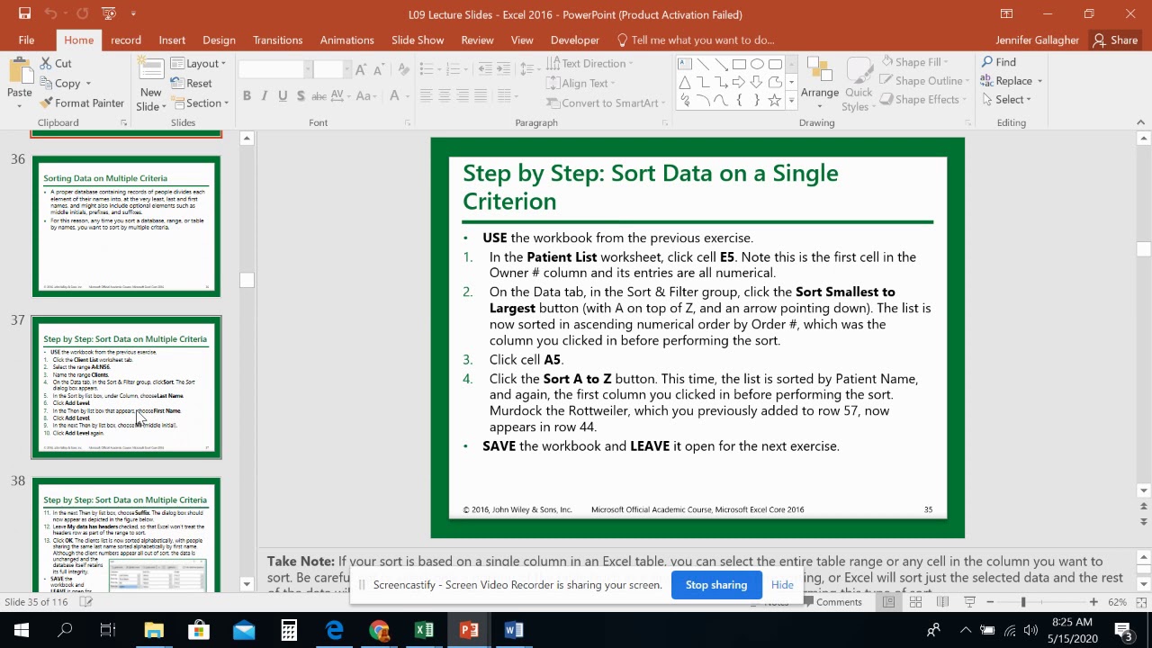 Excel Lesson 9 Part 3 - YouTube