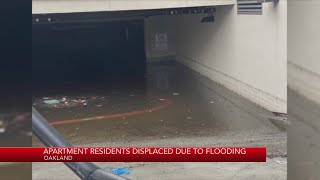 Apartment residents displaced due to flooding