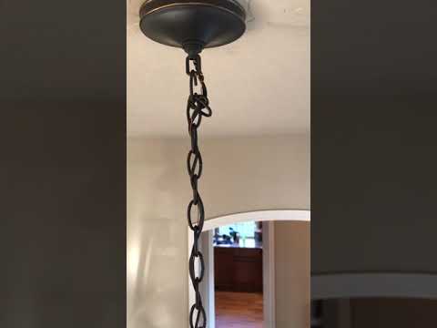 Shorten Chandelier Or Light Chain, How Do You Install A Hanging Light Fixture With Chain
