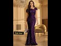 Women’s Glitter Sequin Evening Dress | One Shoulder Draped Formal Gown