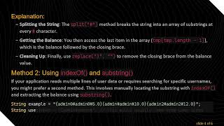 Celebrity How to Locate a Specific Part of a String in Java: Extracting Balance Data with Ease! Net Worth