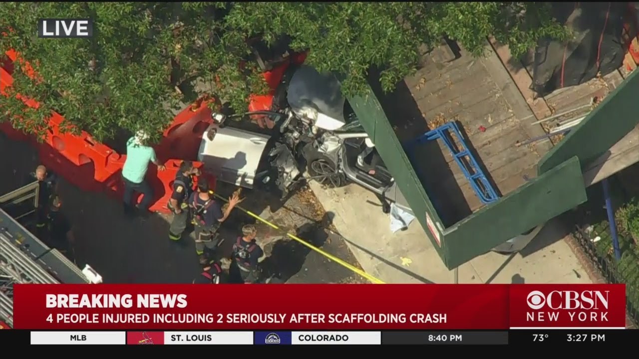 cbs new york weather 4 People Injured After Brooklyn Scaffolding Crash