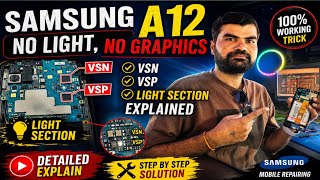 Samsung A12 No Light No Graphics | Step-by-Step Light & Graphics Section Explained ||