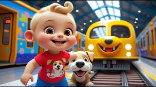 Dog Rides the Metro Train | Fun Kids Song | Playful Transportation Adventure Rhyme