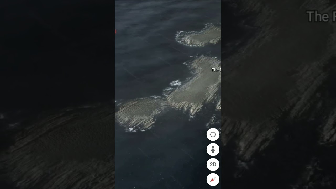 Southern Atlantic Fridays Island in Falkland Island Group UK in Google Earth and Google Maps