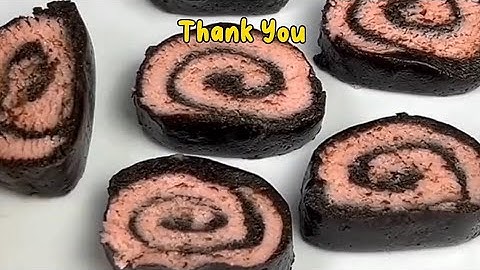 How to make milk roll oreo strawberry - Procedure Text English (Video)