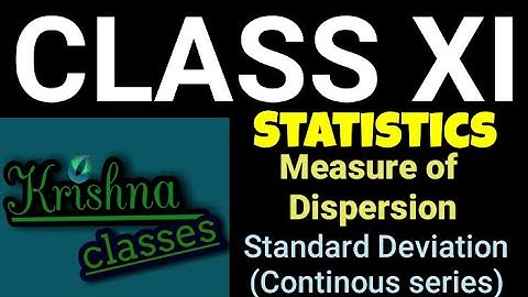Class 11th Statistics Measure of Dispersion